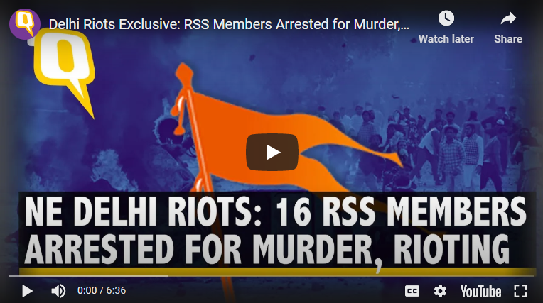 Delhi Riots Exclusive: RSS Members Arrested for Murder, Rioting