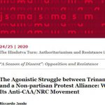 The Agonistic Struggle between Trinamool Congress and a Non-partisan Protest Alliance: West Bengal and Its Anti-CAA/NRC Movement