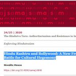 Hindu Rashtra and Bollywood: A New Front in the Battle for Cultural Hegemony