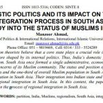 India’s Domestic Politics And Its Impact On The Regional Integration Process In South Asia: A Study Into The Status Of Muslims In India