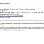 Semiotics of Terror: Muslim Children and Women in Hindu Rashtra