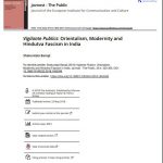 Report: Vigilante Publics: Orientalism, Modernity and Hindutva Fascism in India