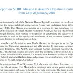 Report on NHRC Mission to Assam’s Detention Centres from 22 to 24 January, 2018