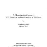 A Misunderstood Legacy: V.D. Savarkar and the Creation of Hindutva