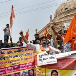 Hindu groups protest outside Qutb Minar, demand renaming of the monument to Vishnu Stambh