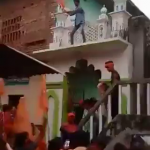 Hindu extremist rally outside a mosque during Ram Navami