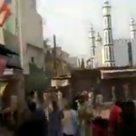 “Hindutva mob pelts stones on a mosque”