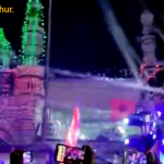 ” Mob of Hindu extremists played loud DJ music infront of Osmania Mosque during Ram Navami “