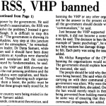 RSS, VHP banned