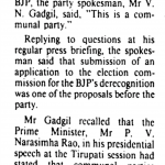 BJP may be derecognised