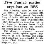 Five Punjab parties urge ban on RSS (1970)