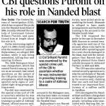 CBI questions Purohit on his role in Nanded blast (2009)