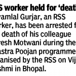 RSS worker held for ‘death’ (2009)