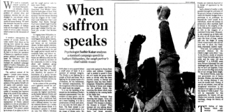 When saffron speaks (1992)