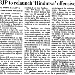 BJP to relaunch ‘Hindutva’ offensive (1992)