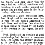RSS to be neutral in poll: Singh (1979 )