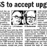 Advani asks RSS to accept upgraded Hindutva (2004)