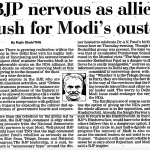 BJP nervous as allies push for Modi’s ouster (2004)