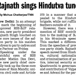 Rajnath sing’s Hindutva tune (2006)