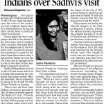 In US, war of words among Indians over Sadhvi’s visit (2007)