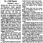 ‘Hindutva’ will win the day: Thackeray (1991)