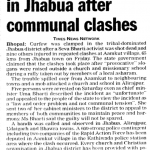 Curfew imposed in Jhabua after communal clashes (2004)