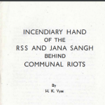 Incendiary Hand of the RSS and Jana Sangh Behind Communal Riots