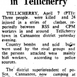 3dead, 24 hurt in RSS-CPM clash in Tellicherry (1979)