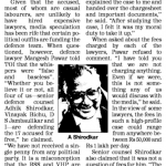 Best Bakery defence denies denies accepting fee ( 2004)