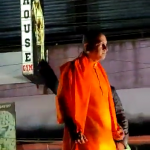 BJP Chief Minister Yogi Adityanath’s bulldozer model displayed during a Hindu festival