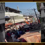 Bajrang Dal members raise provacative slogans outside mosque