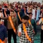 Bajrang Dal members distribute tridents