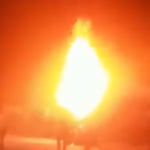 Extremist mob set ablaze a truck over allegations of transporting cattle.