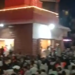 Vishwa Hindu Parishad and Bajrang Dal members stage protest against mosques and shrines