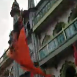 Members of Hindu far-right groups brandished swords, played provocative songs outside a mosque during Shoba Yatra