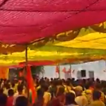 Bajrang Dal members distribute Trishuls (tridents) among 550 Hindu men in Rajasthan
