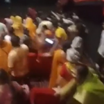 Members of Hindu far-right groups raise hateful slogans at The Kerala Story screening