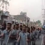 Hindu far-right group Bajrang Dal organise a military-style parade with swords, batons