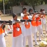 Far-right groups Vishwa Hindu Parishad and Durga Vahini organize illegal firearm training for Hindu girls in Chittorgarh