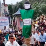 Bajrang Dal members shout anti-Muslim slogans in a rally