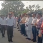Congress leader Madhu Bhagat showers RSS march with flowers