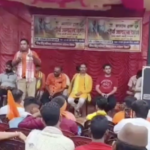 Bajrang Dal leaders delivers communal speech in Bhagalpur
