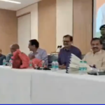 At an election related event seeking support for BJP, preacher Sadhvi Pragya Bharti calls for building temples in Mathura and Varanasi