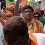 BJP leader seen flashing sword while participating in a Shobha Yatra