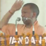 Uttar Pradesh Chief Minister Yogi Adityanath delivers communal speech at an election rally