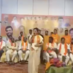 Bharatiya Janata Party (BJP) Lok Sabha candidate for the Amravati constituency Navneet Rana delivers communal speech