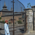 Eid prayers disallowed at Srinagar’s Jama Masjid 6th time in a row (Deccan Herald) A man outside the locked gate of Jamia Masjid after authorites disallowed offering Eid al-Adha 'namaz' to maintain law and order, in Srinagar.Credit: PTI Photo