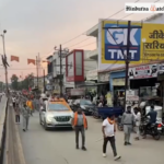 Bajrang Dal member marched on the streets holding canes and swords in Raipur